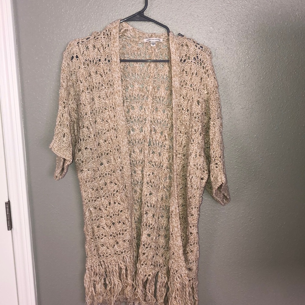 American eagle short sleeve knit cardigan